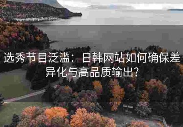 选秀节目泛滥：日韩网站如何确保差异化与高品质输出？