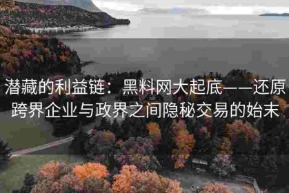 潜藏的利益链：黑料网大起底——还原跨界企业与政界之间隐秘交易的始末