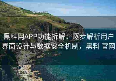 黑料网APP功能拆解：逐步解析用户界面设计与数据安全机制，黑料 官网