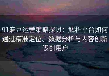 91麻豆运营策略探讨：解析平台如何通过精准定位、数据分析与内容创新吸引用户