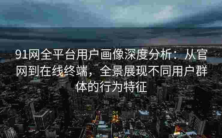 91网全平台用户画像深度分析：从官网到在线终端，全景展现不同用户群体的行为特征