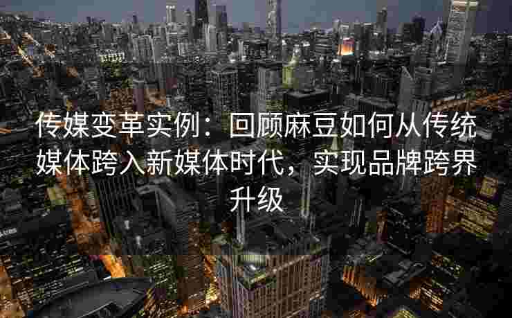 传媒变革实例：回顾麻豆如何从传统媒体跨入新媒体时代，实现品牌跨界升级
